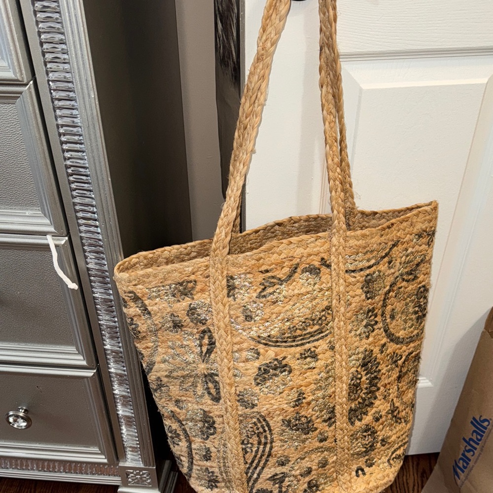 Stylish Tan and Black Women's Tote Bag